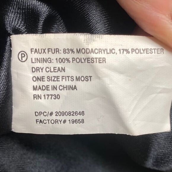 Vintage Black Faux Fur Pillbox Cossack Hat Size 7.5 Winter Glam Quiet Luxury - Picture 4 of 5